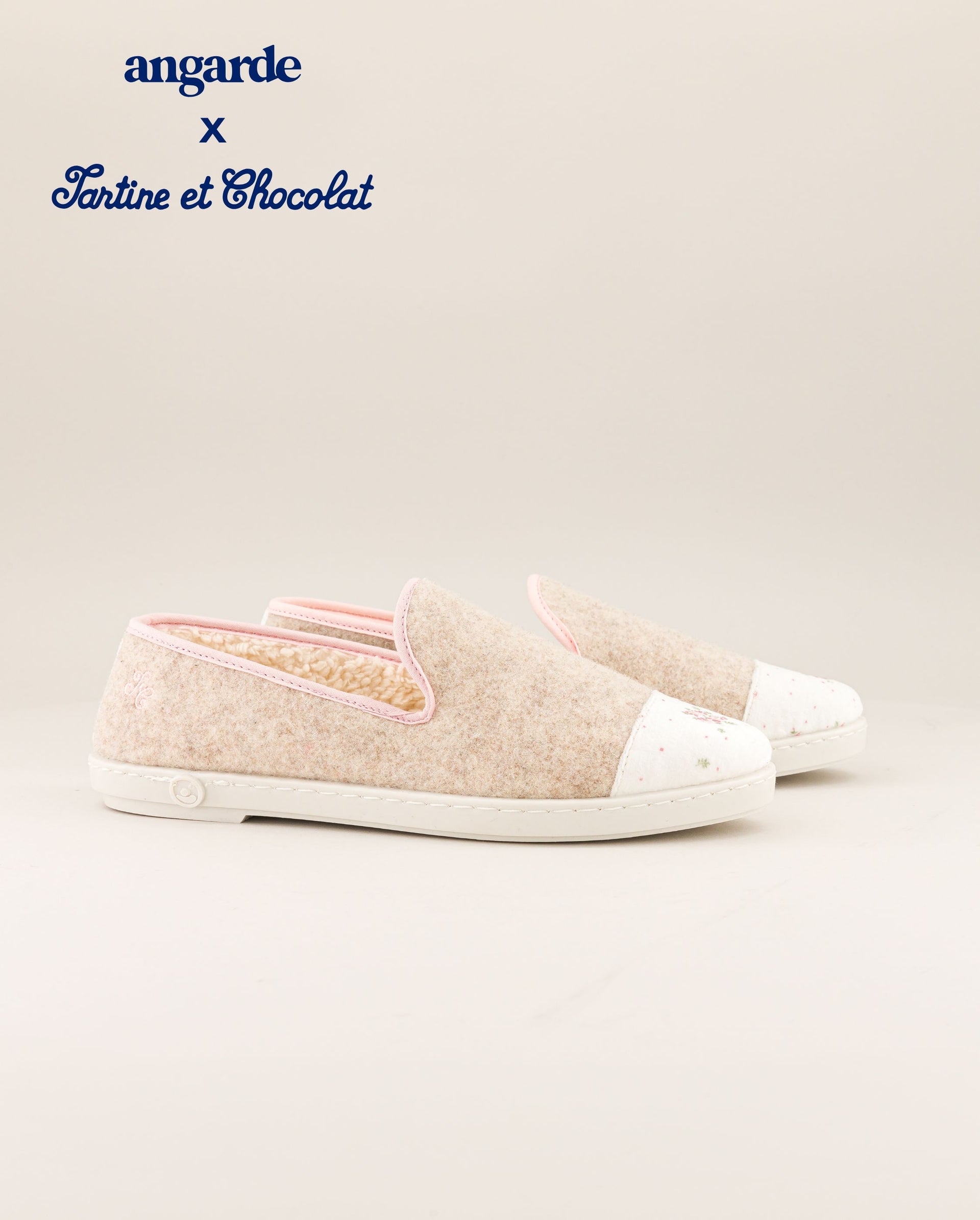 Chausson Cuir Rose Et Chocolat Rose Et Chocolat Baby Shoes