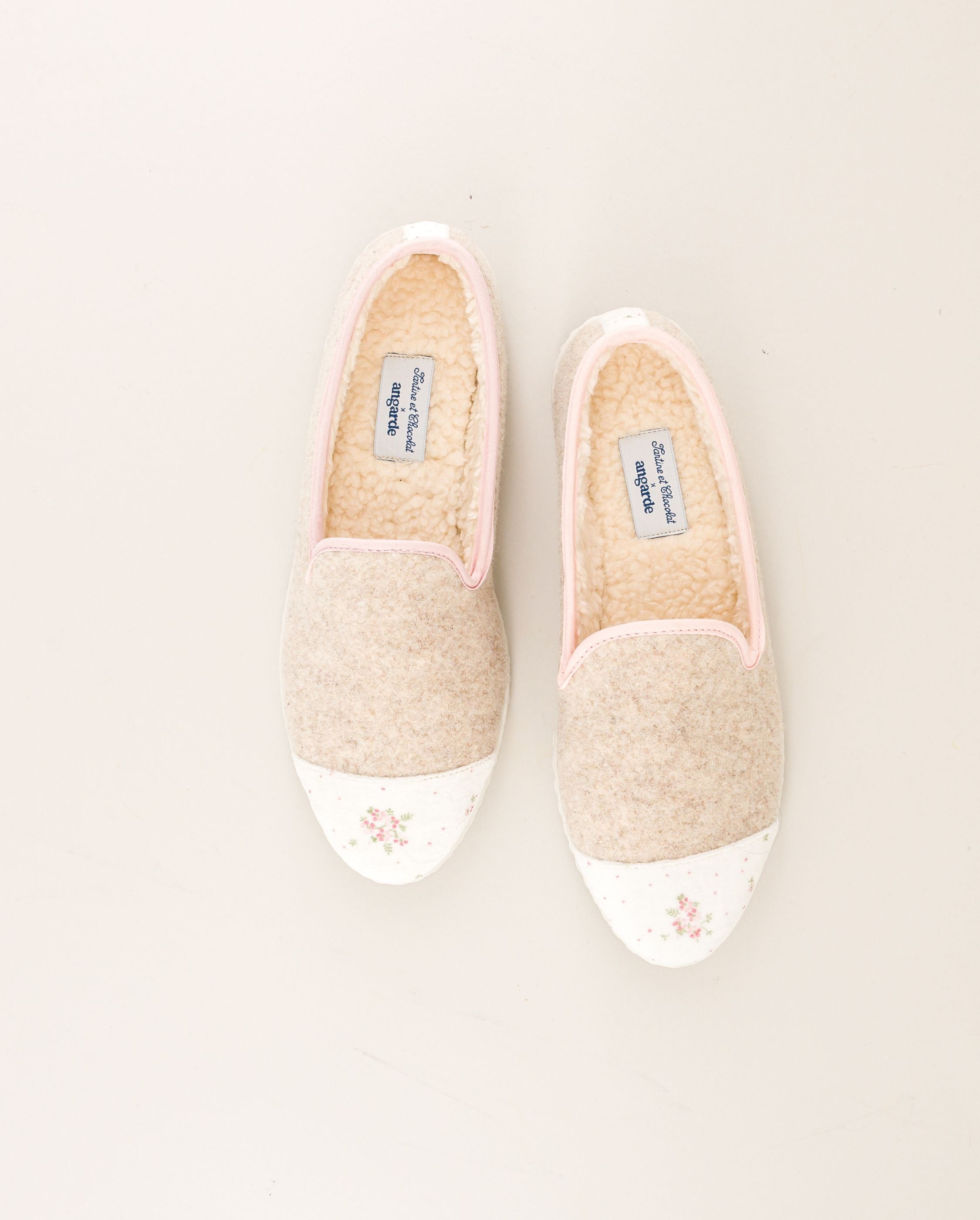 Chausson femme Angarde X Tartine Chocolat en laine Angarde