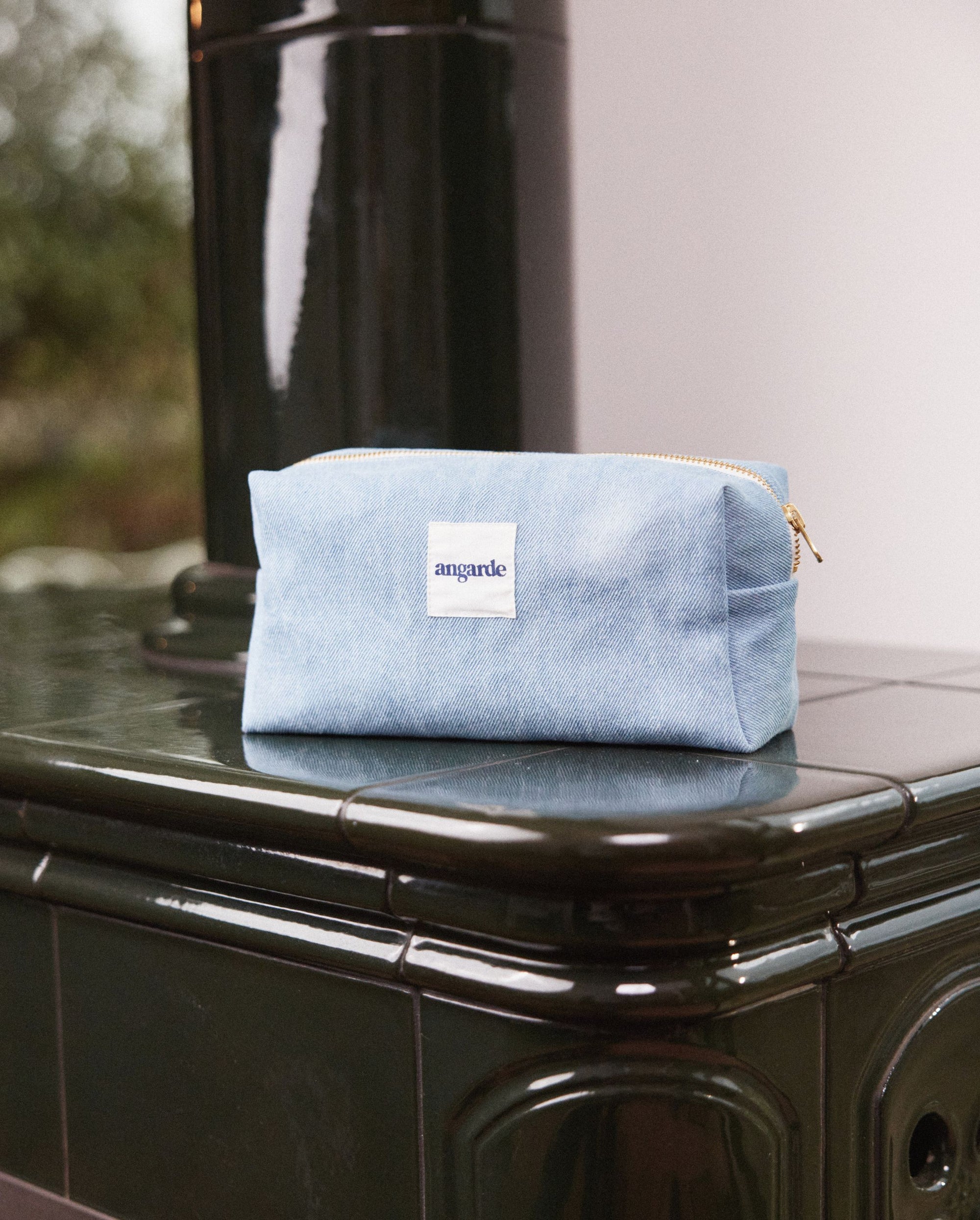 Toiletry bag, faded blue