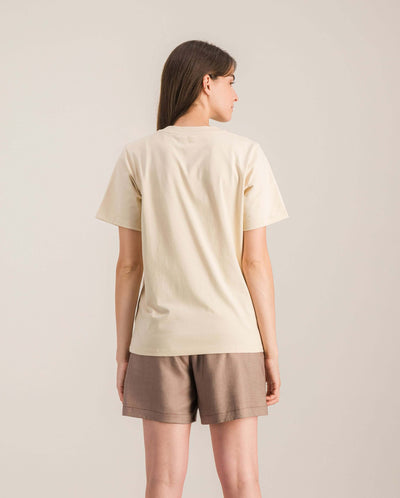 Women's organic cotton tee, beige