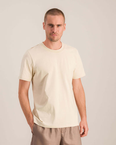 Men's organic cotton tee, beige