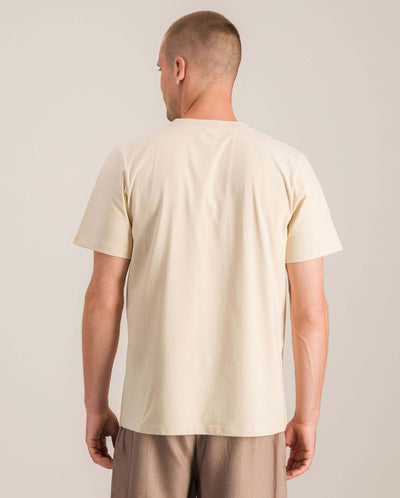 Men's organic cotton tee, beige