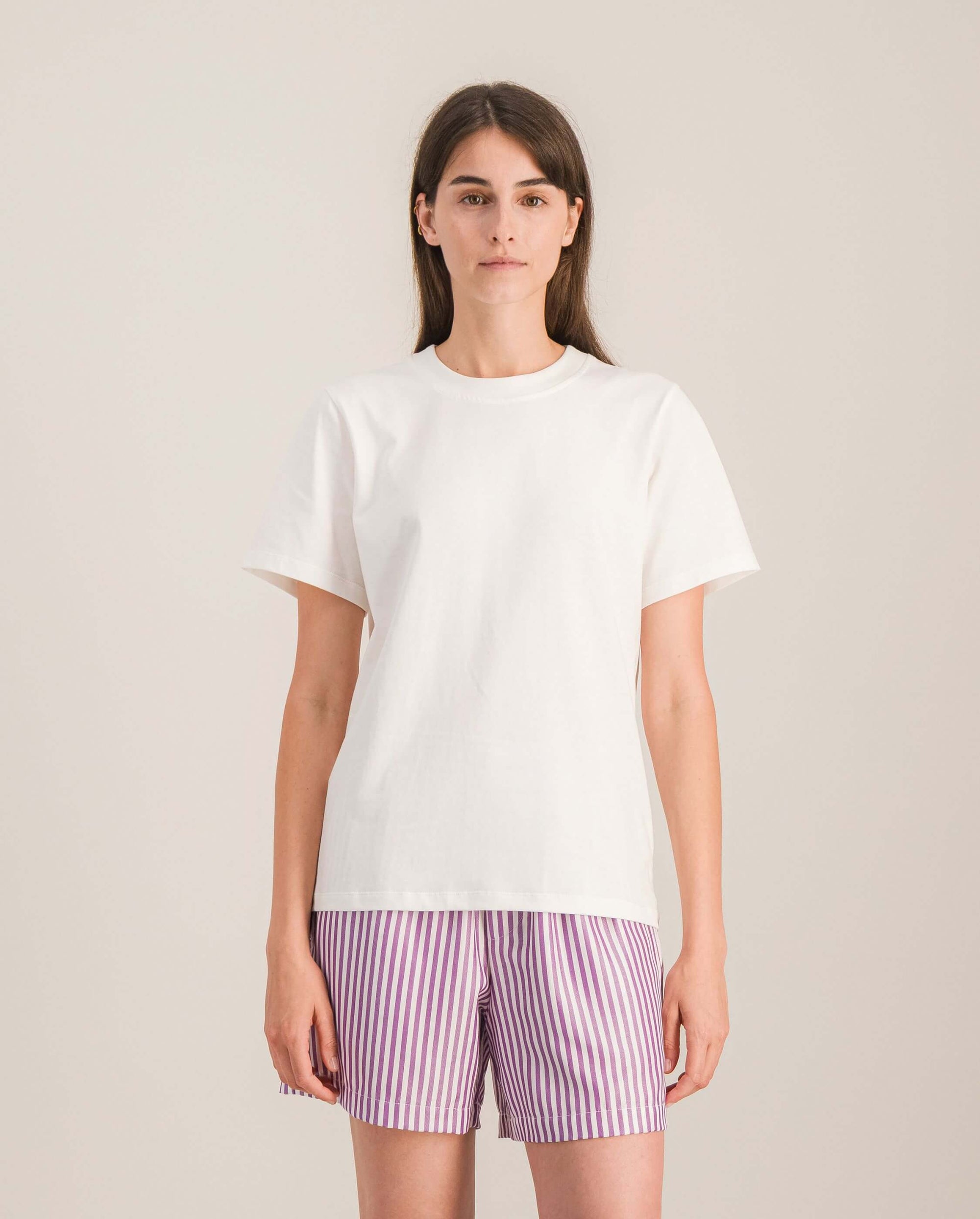 T-shirt femme coton bio, blanc