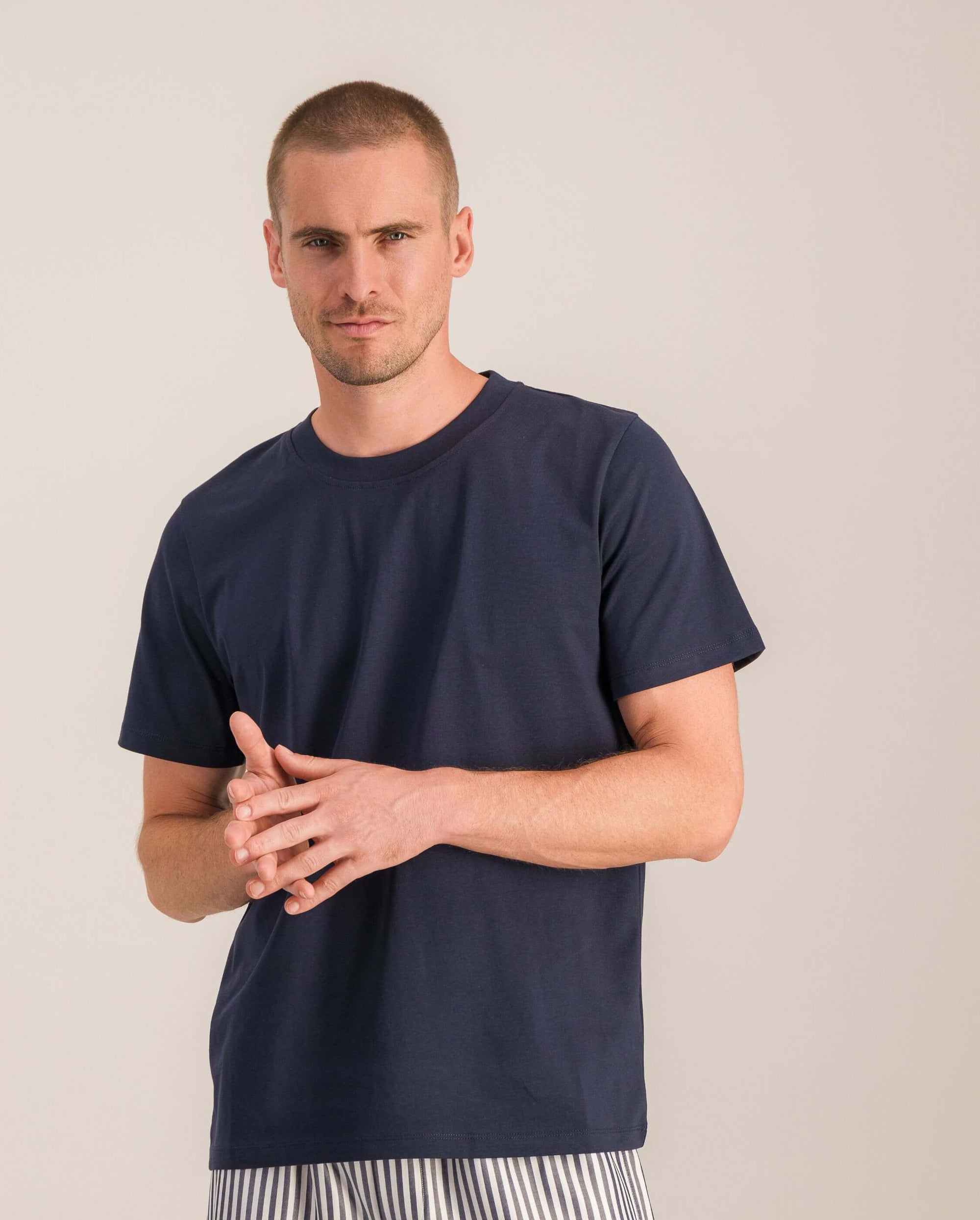 Men's organic cotton tee, navy