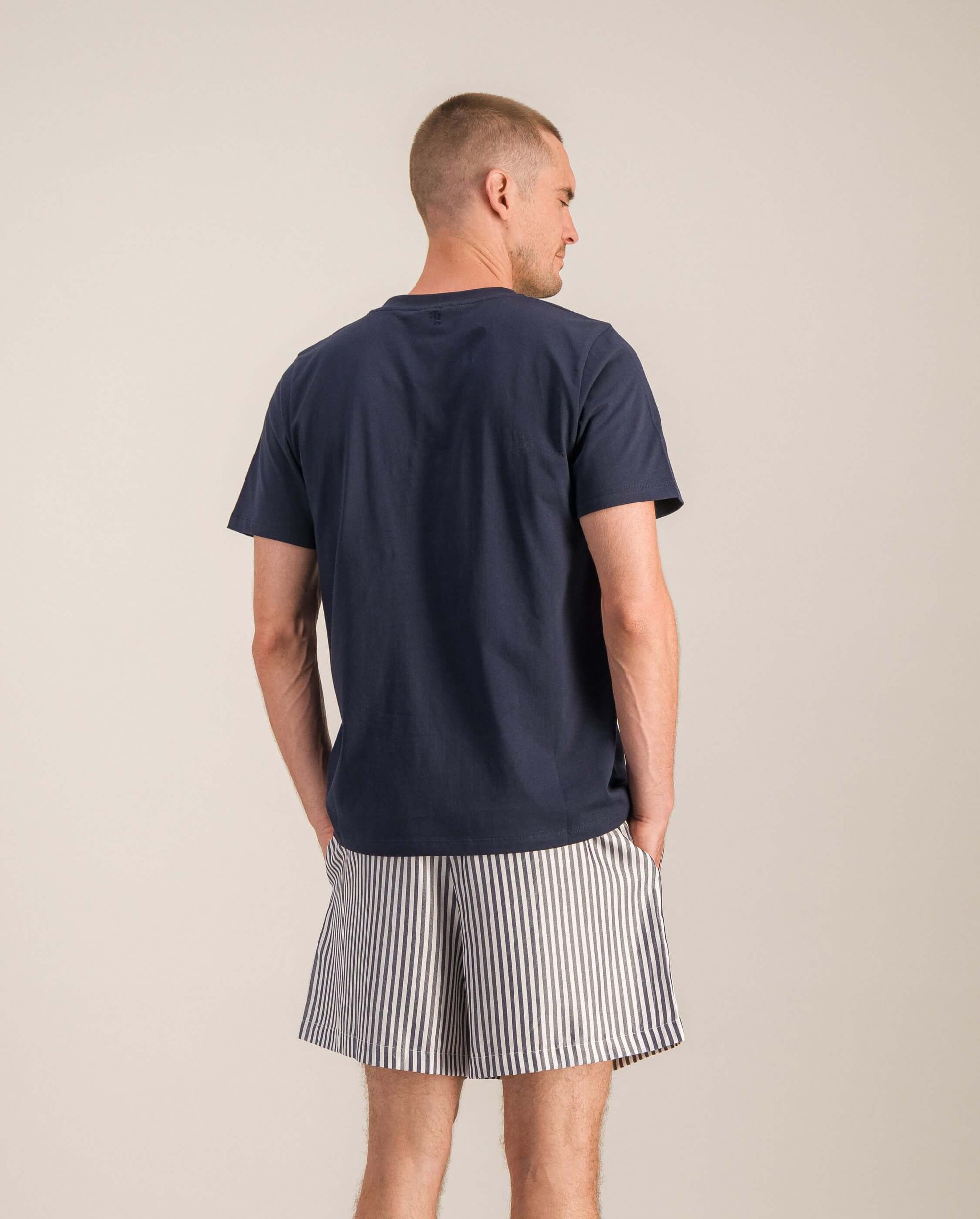 Men's organic cotton tee, navy