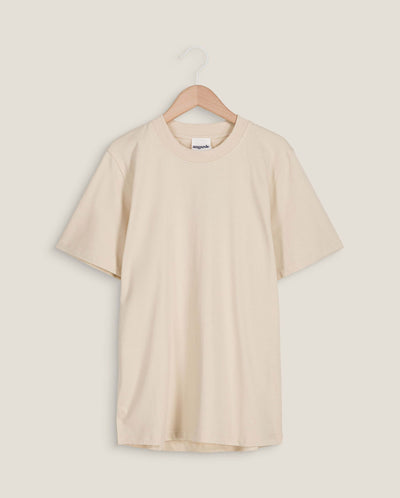 Women's organic cotton tee, beige