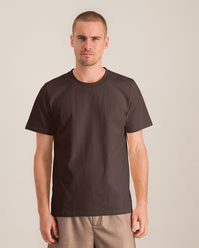 T-shirt homme coton bio, chocolat