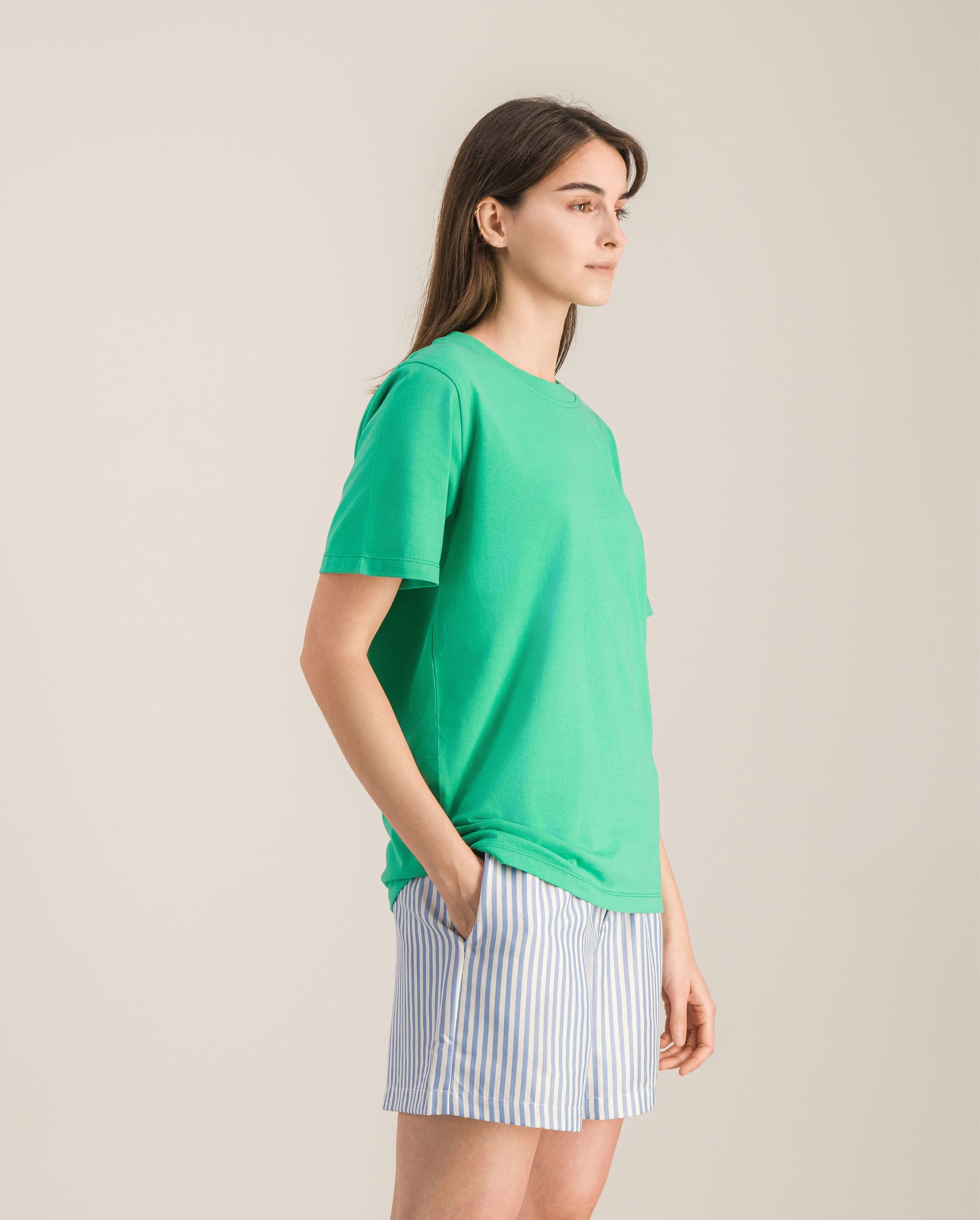 Women's organic cotton tee, green