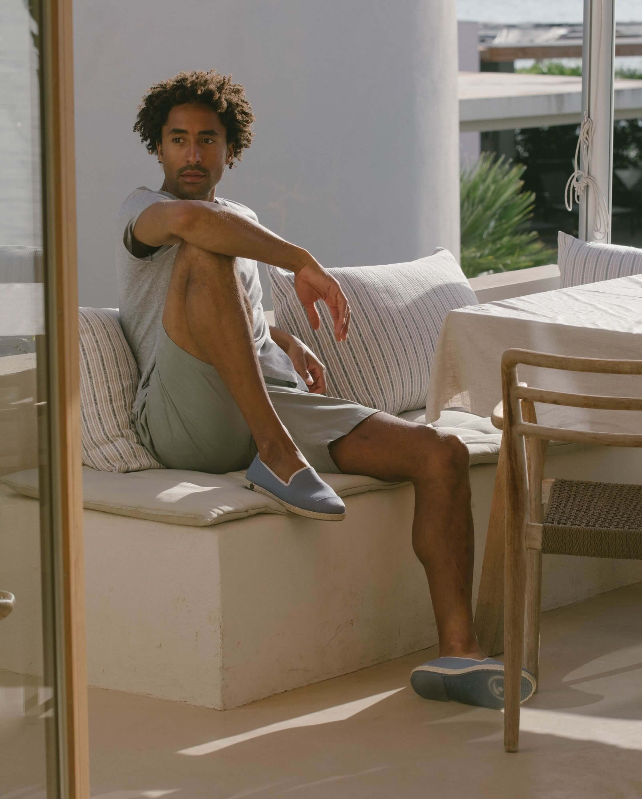 Espadrille grise hot sale