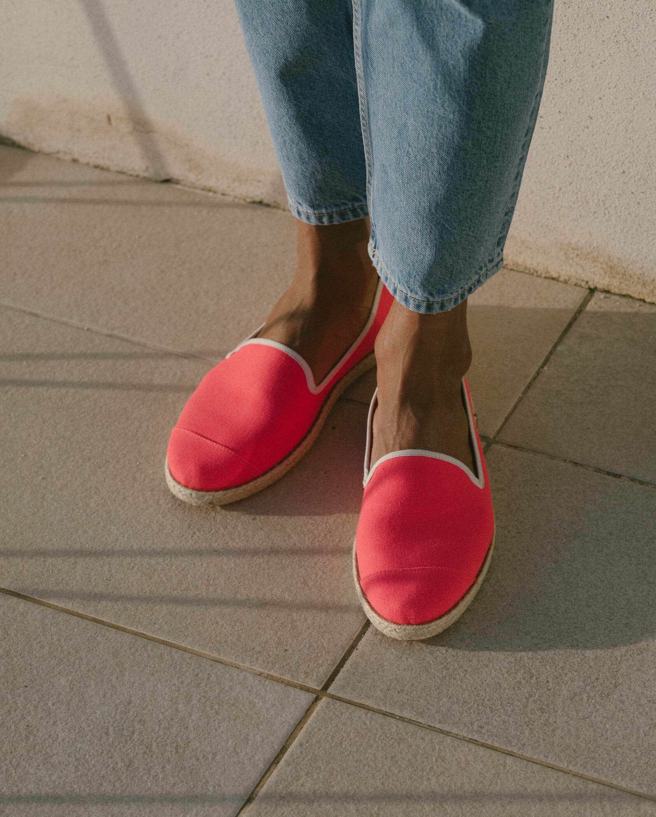 Espadrille homme rose en coton recycl Angarde ANGARDE