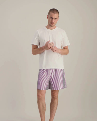 Men's t-shirt and shorts set, purple