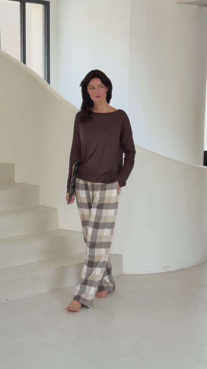 vidoe ensmeble montana moritz tartan chocolat 