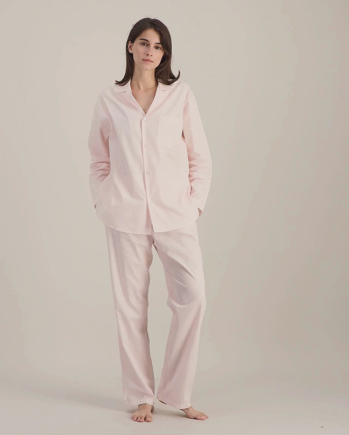 Pyjama femme coton bio, rose vidéo Angarde