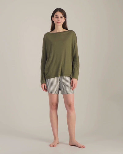 Short pyjama femme, matcha