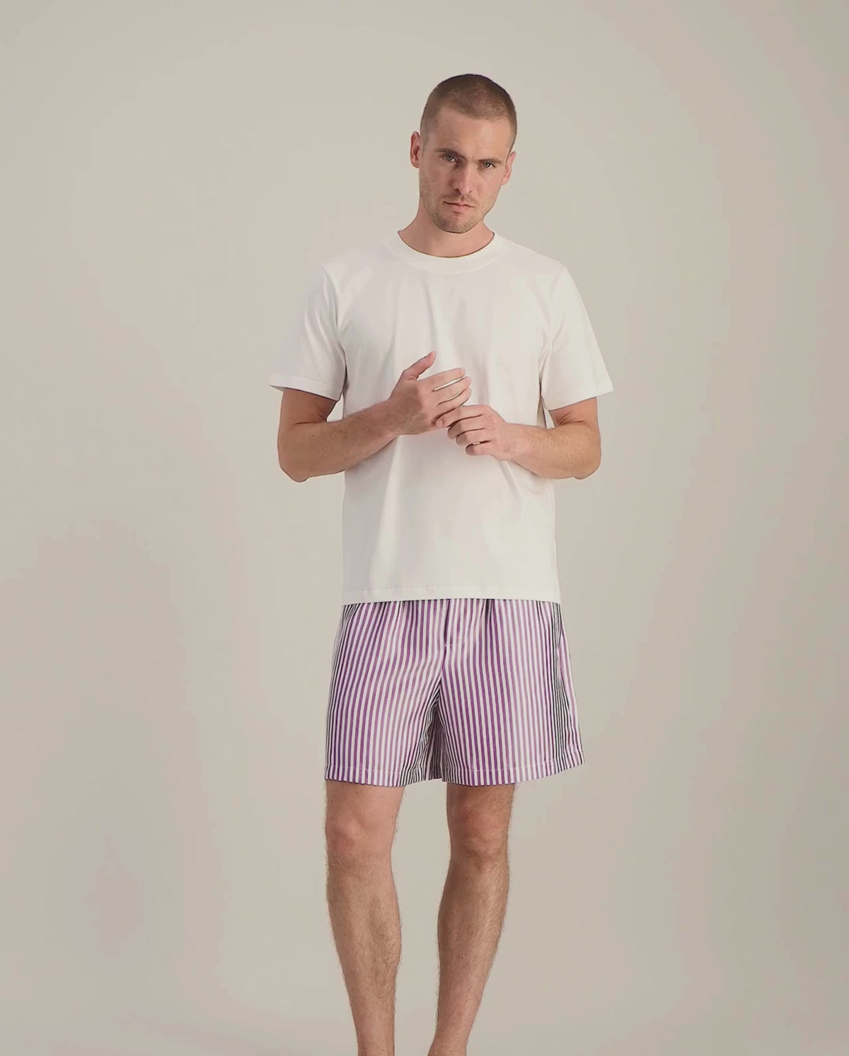 Short pyjama homme, violet video Angarde