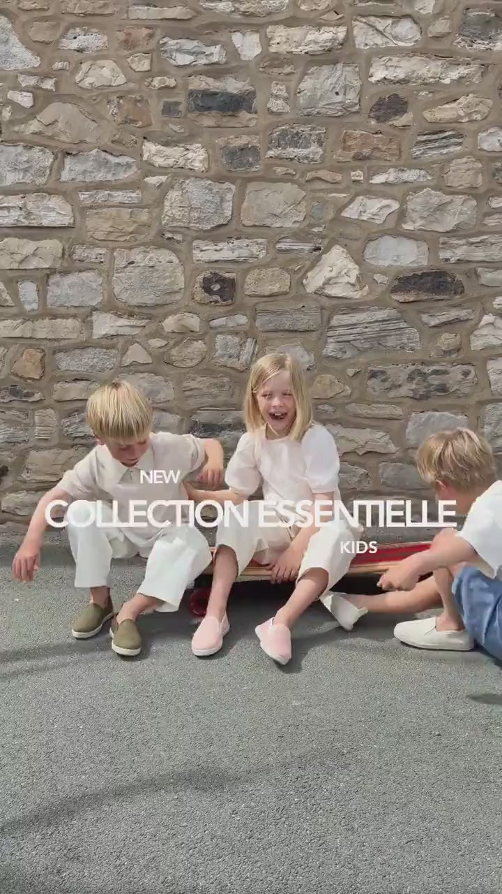 New collection 2026 kids espadrille essentielle ANgarde vidéo enfant