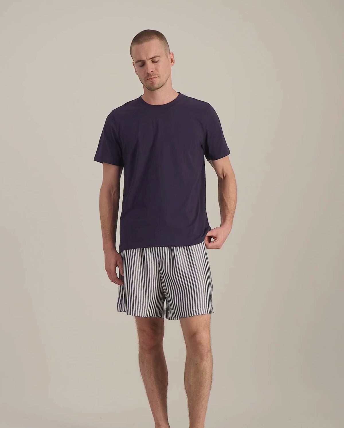 Short pyjama homme, marine video Angarde