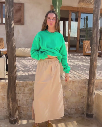 Sweatshirt femme coton bio, vert